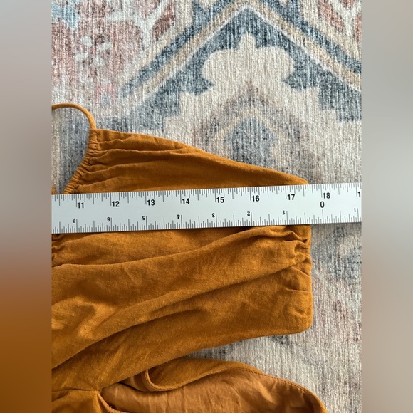 Banana Republic Manon Linen Blend Maxi Cutout Dress Sz 10 - Picture 15 of 15